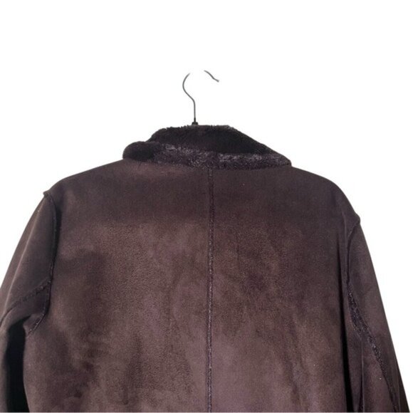 Brandon Thomas Reversible Faux Fur Brown Coat Small - Picture 7 of 15